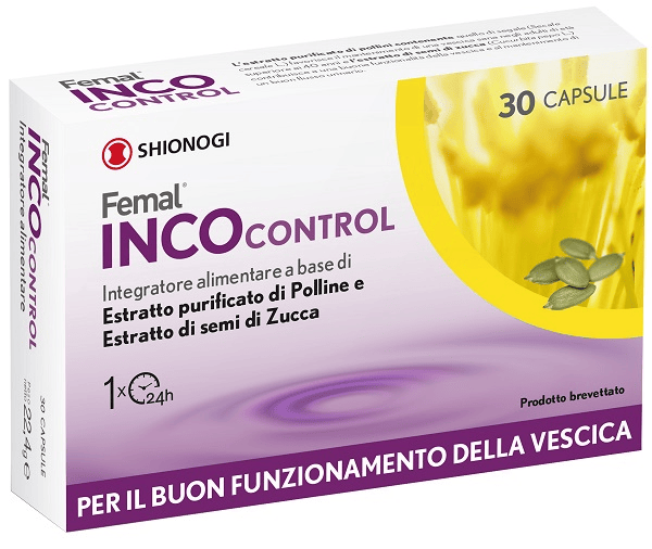 Femal Incocontrol Integratore per il Corretto Funzionamento della Vescica 30 Capsule