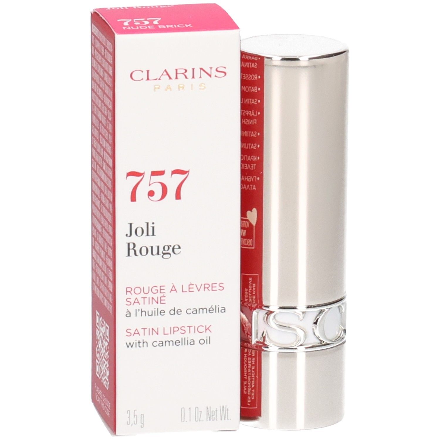 Rossetto Clarins Joli Rouge 757 Nude Brick 3,5 g Make up