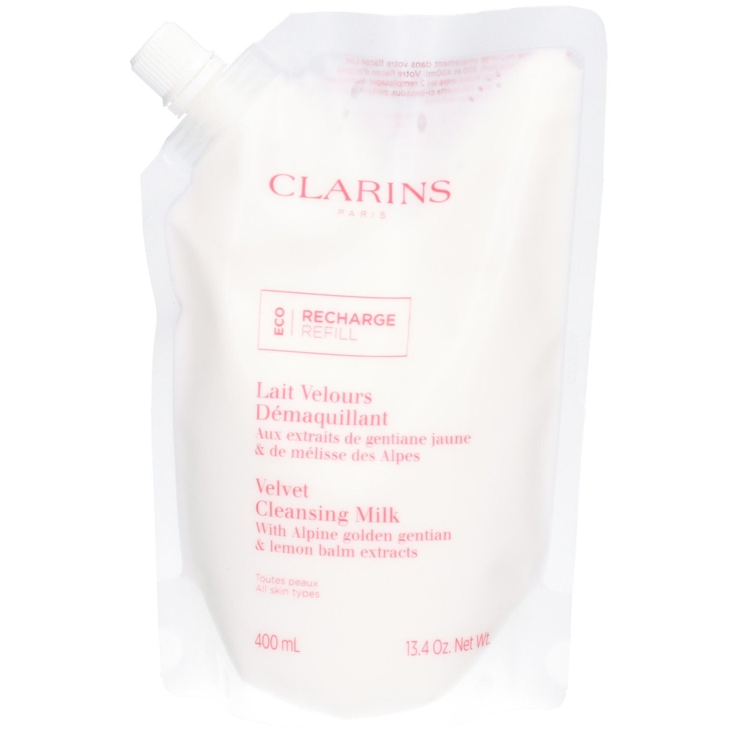 Clarins Latte Detergente Vellutato Ricarica 400 ml Make up