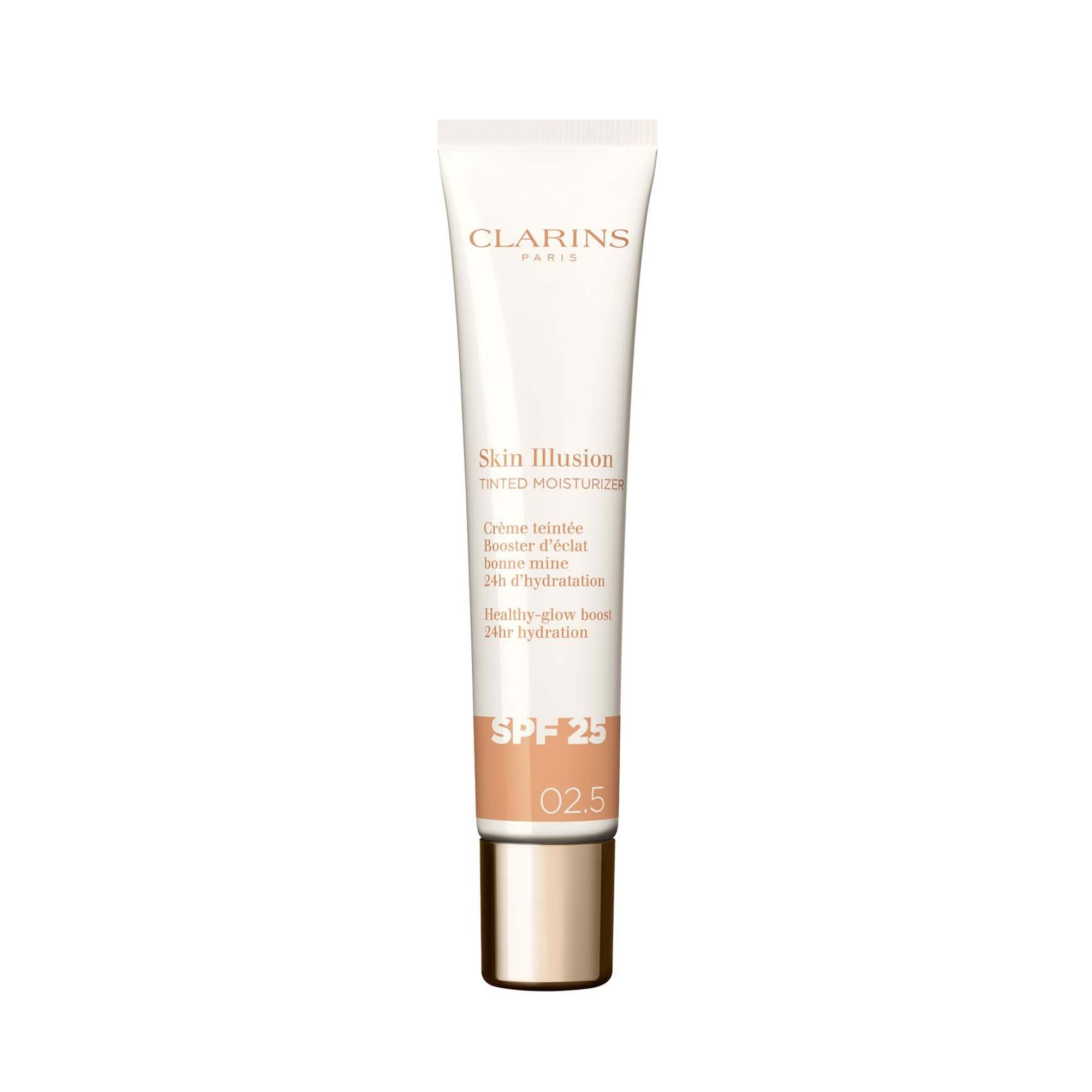 Clarins Skin Illusion Tinted Moisturizer 02 Crema Viso Spf 25 Protettiva E Colorata 40ml