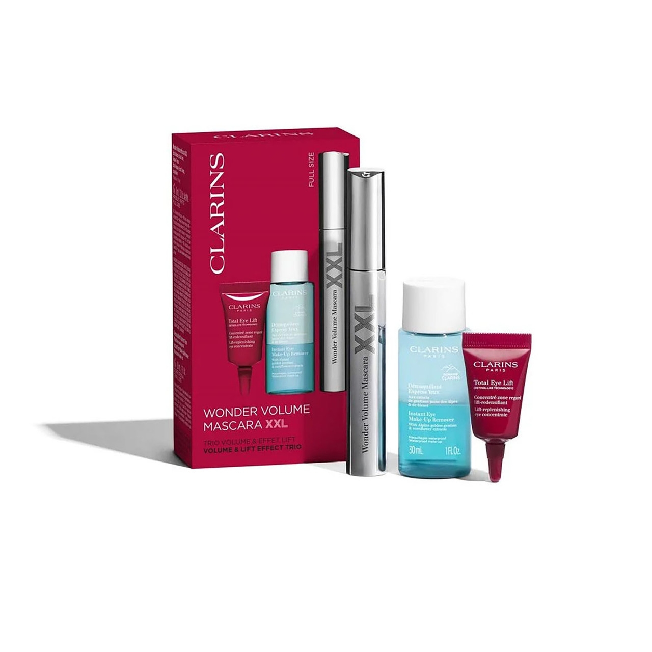 Clarins Cofanetto Wonder Volume Mascara Xxl Mascara + Struccante + Contorno Occhi