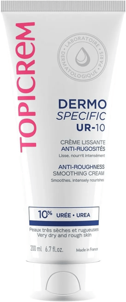 Topicrem UR-10 Crema Levigante Anti-Rugosità 200 ml per Pelle Molto Secca e Rugosa