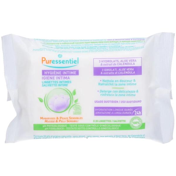 Puressentiel Salviette Intime 25 Salviette Detergenti Delicate Uso Quotidiano