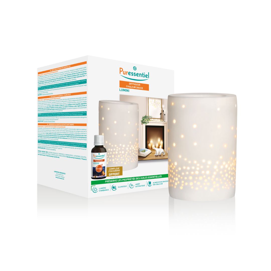 Puressentiel Cofanetto Diffusore Calore Dolce Lumini + Miscela Cocooning 10 Ml