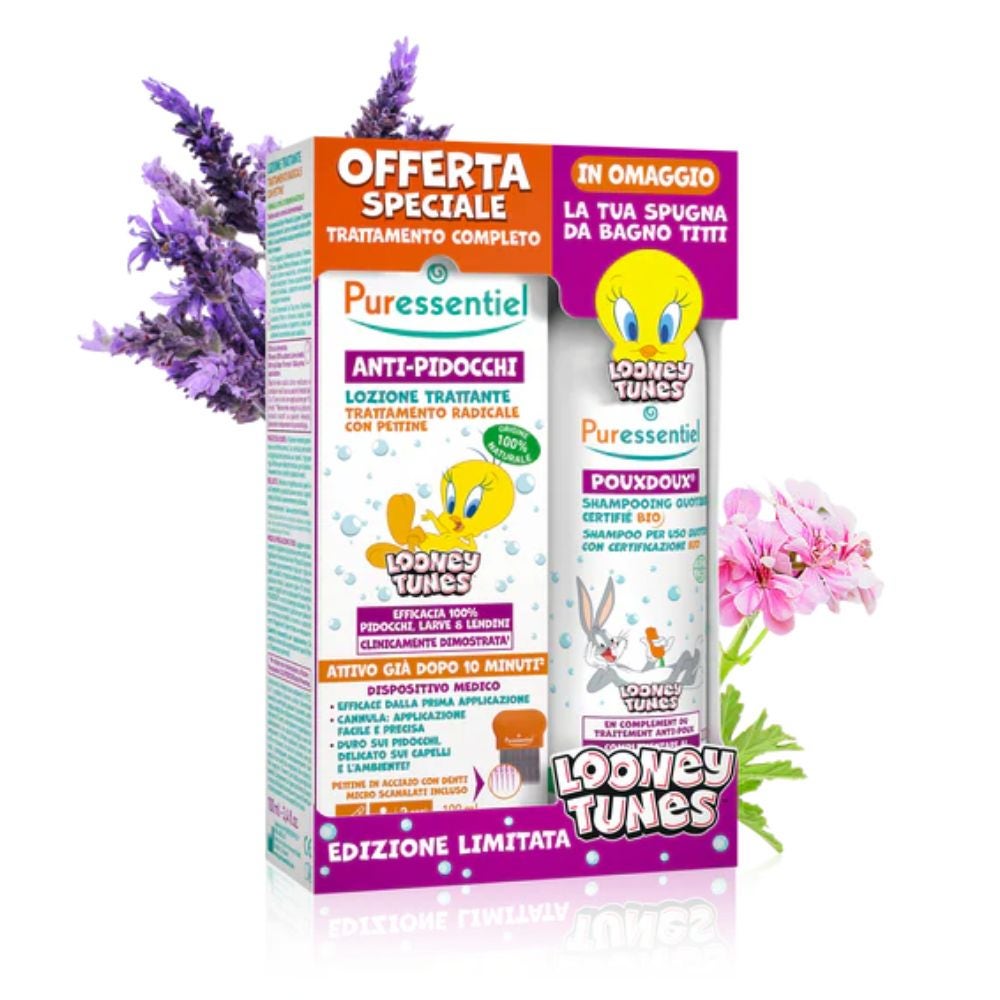 Puressentiel Trattamento Completo Anti-Pidocchi Edizione Limitata Shampoo 200 + Lozione 100ml + Pettine + Spugna Titti — confronto prezzi