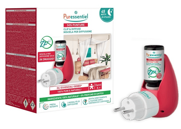 Puressentiel SOS Punture Clip&Diffuse Cofanetto Con Diffusore + Miscela in Regalo 30 ml