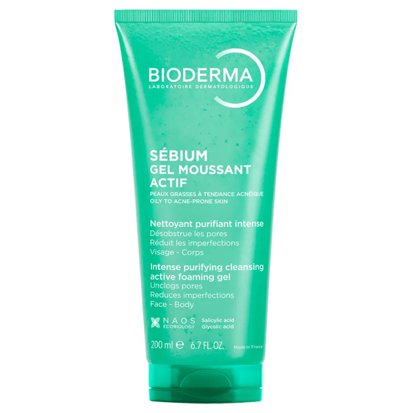 Bioderma Sebium Gel Moussant Actif Gel Detergente Purificante 200 ml