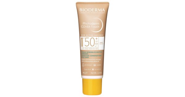 BIODERMA Photoderm COVER Touch Mineral Doré SPF50+ Crema viso solare colorata dorata coprente 40 ml