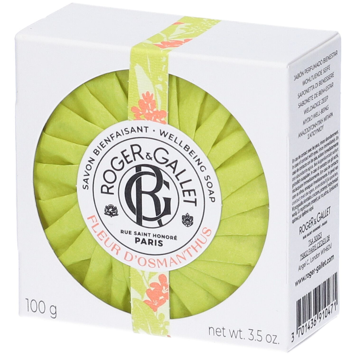 ROGER&GALLET Fleur D'osmanthus Saponetta 100 g Sapone