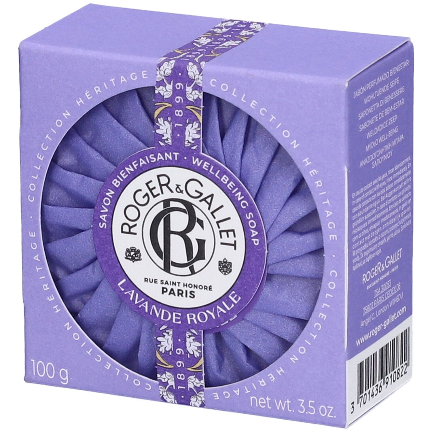 ROGER&GALLET Saponetta di Benessere Lavande Royale 100 g Sapone