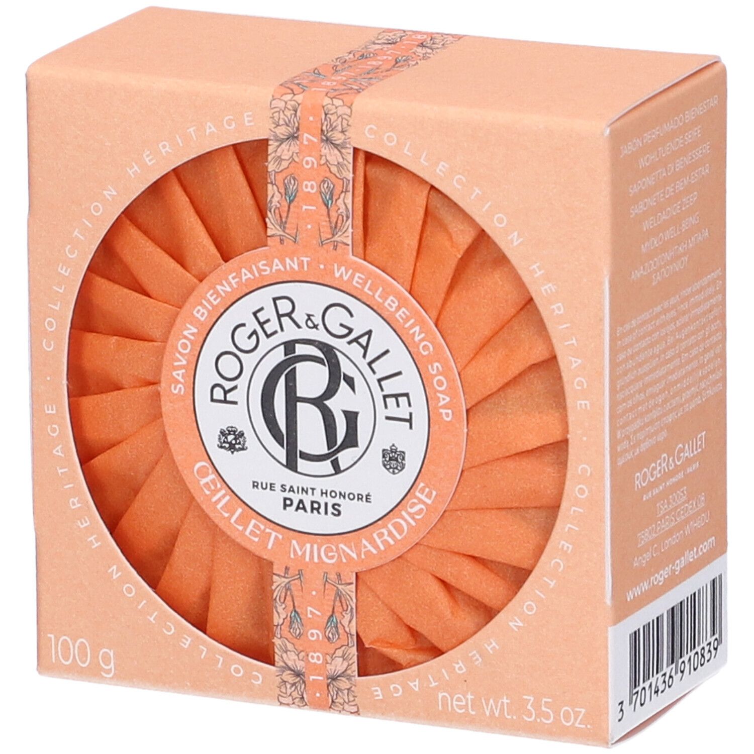 ROGER&GALLET Saponetta di Benessere Œillet Mignardise 100 g Sapone