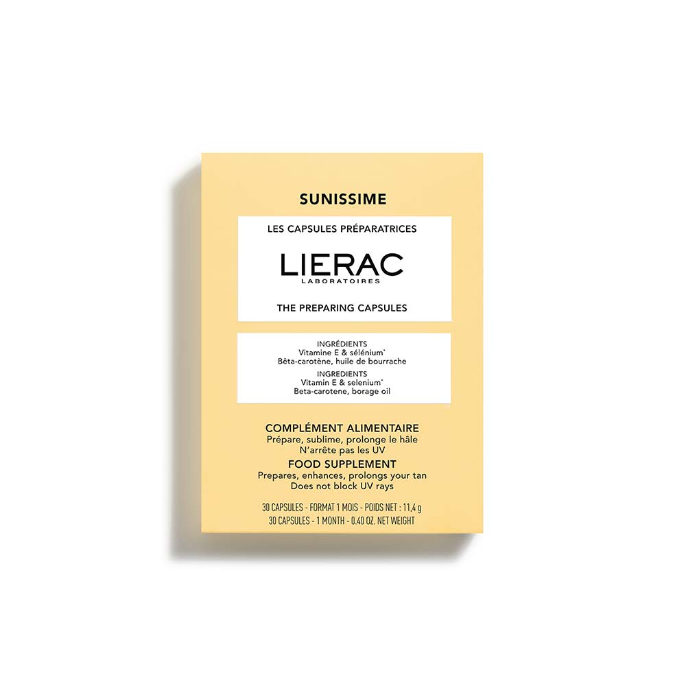 Lierac Sunissime - Capsule Preparatrici Integratore Prepara la Pelle al Sole Sublima e Prolunga l'Abbronzatura, 30 Capsule — confronto prezzi