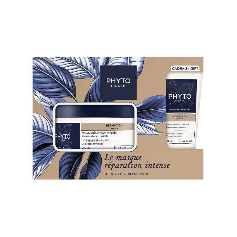 Phyto Riparazione - Cofanetto per Capelli Danneggiati e Fragili Shampoo 50ml + Maschera 200ml