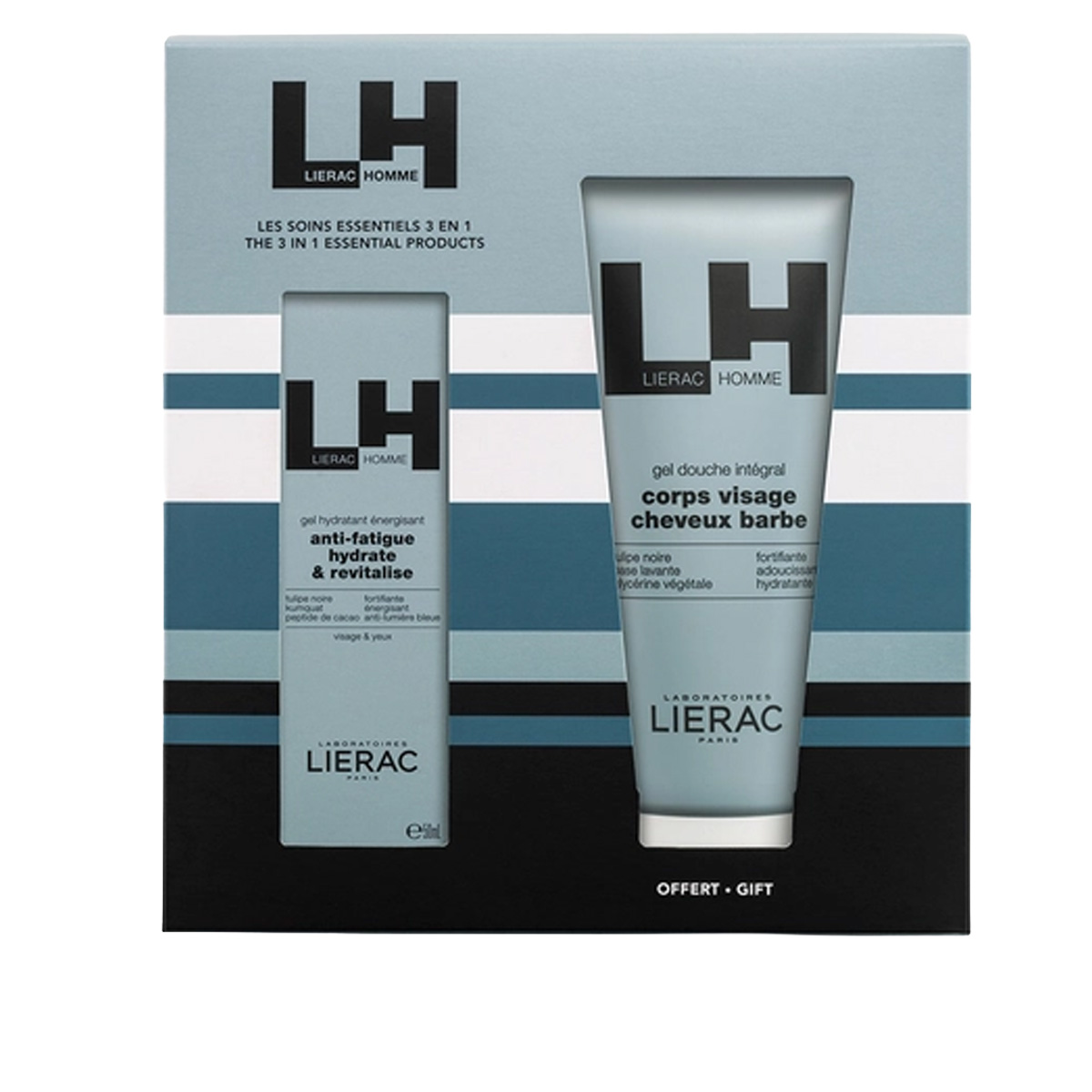 Lierac Homme Cofanetto Idratazione Gel Idratante Energizzante + Gel Doccia in Regalo