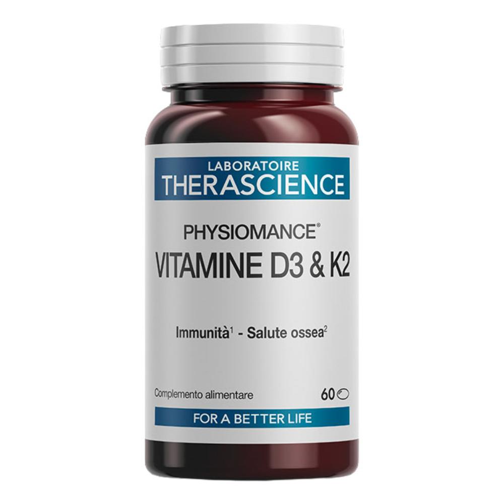 Physiomance Vitamine D3 & K2 Integratore Per Il Sistema Immunitario 60 Perle