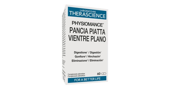 Therascience Physiomance Pancia Piatta - Integratore per la digestione e il meteorismo, 60 capsule