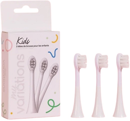 MyVariations Testine Bianche di Ricambio Spazzolino per Bambini 3 pezzi
