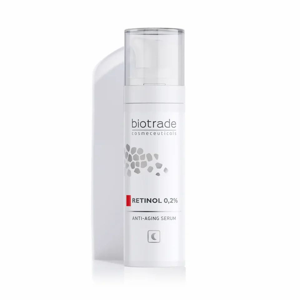 Siero viso Retinolo 0,2% - Trattamento antietà che stimola la collagene per tutti i tipi di pelle 30 ml
