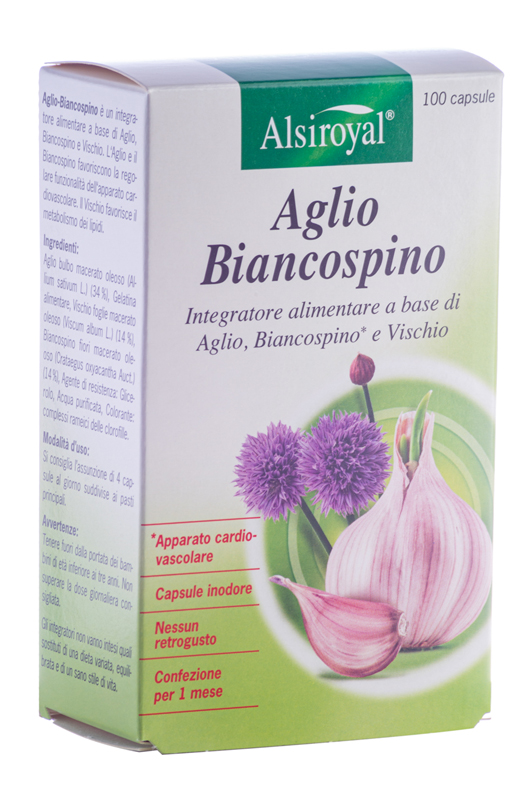 Aglio Biancospino Integratore Per Apparato Cardio-vascolare 100 Capsule