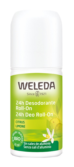 Weleda Deodorante Roll On Limone 24H Protezione e Freschezza, 50ml