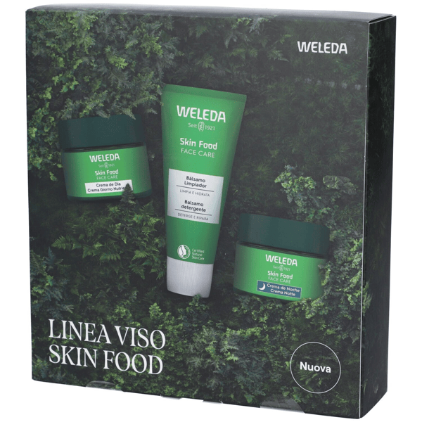 Weleda Skin Food Set Viso con Balsamo, Crema Giorno e Notte Idratante e Nutriente