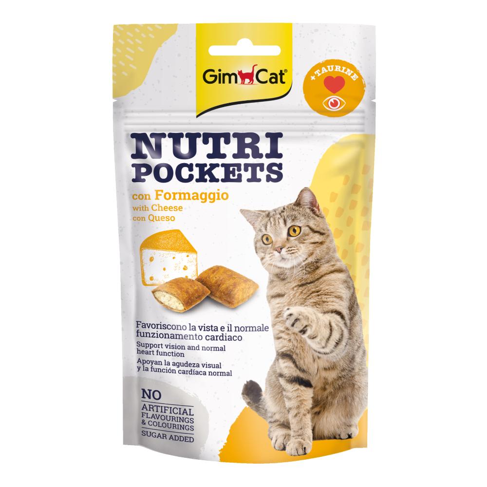 GIMBORN GIMCAT GATTO SNACK NUTRI POCKETS FORMAGGIO TAURINA 60GR