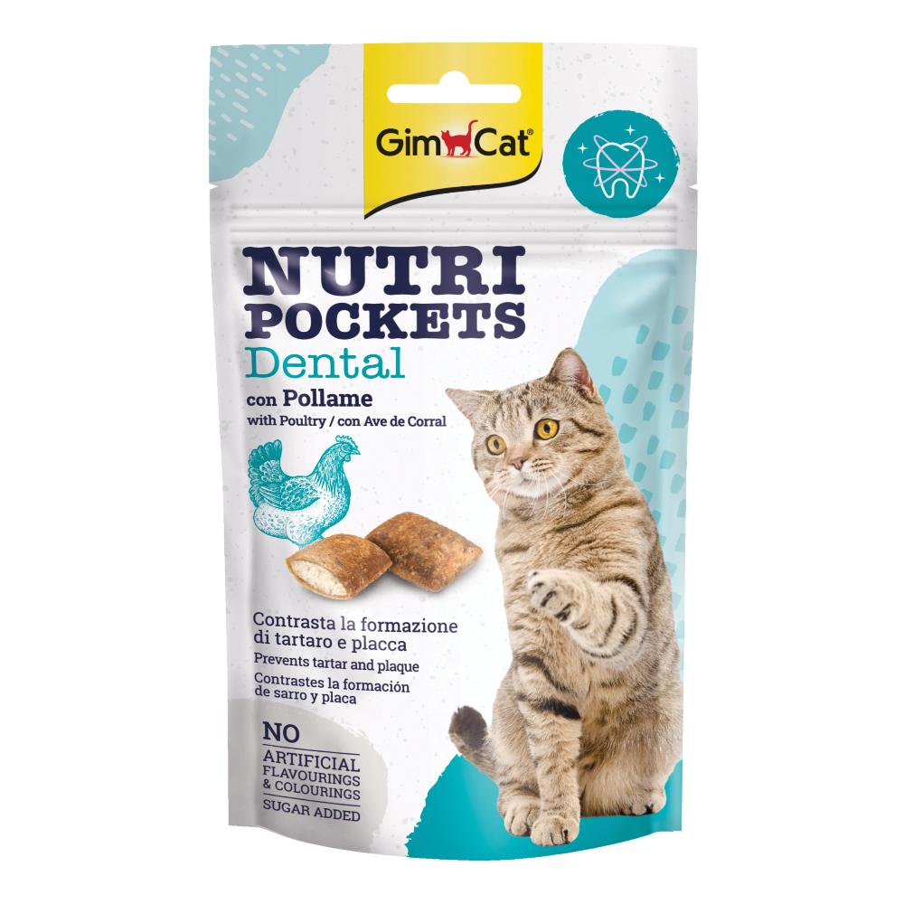 GIMBORN GIMCAT GATTO SNACK NUTRI POCKETS DENTAL POLLO 60GR