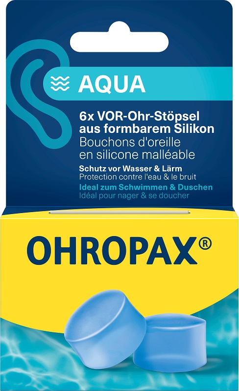 Ohropax Silicon Aqua Tappi Auricolari Per L'attività Sportiva 6 Pezzi