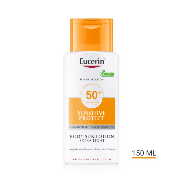 Eucerin Sun Crema Solare SFP 50+ Crema Sun Extra Leggera Protezione Corpo 150 ml