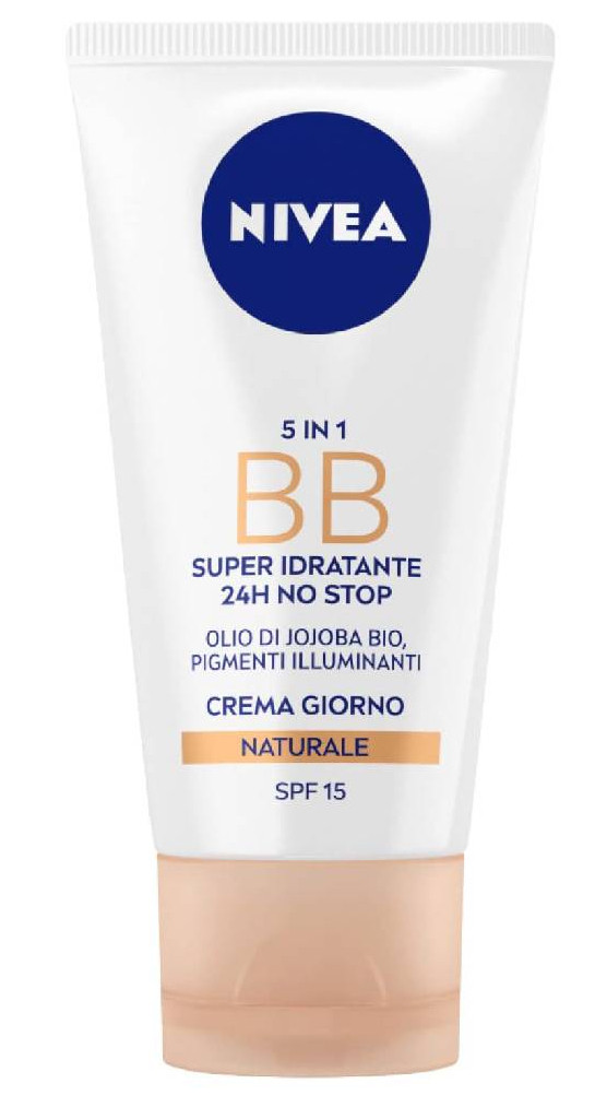 Nivea 5in1 BB Cream Super Idratante 24H No Stop Naturale Crema Viso Colorata SPF15 50 ml