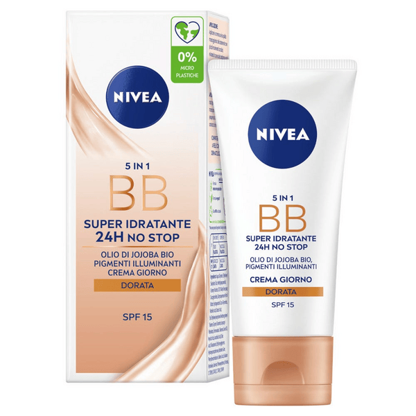 Nivea 5in1 BB Cream Super Idratante 24H No Stop Crema Viso Colorata SPF15 Dorata 50 ml — confronto prezzi