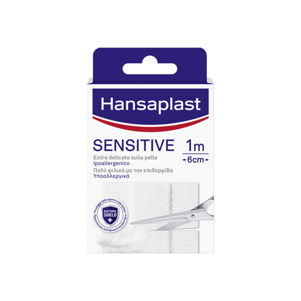 Hansaplast Sensitive Striscia da Ritagliare 1m x 6 cm 10 Strisce