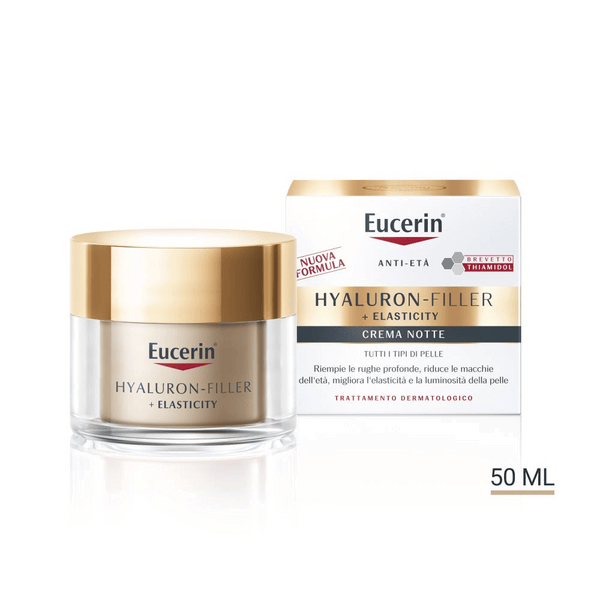 Eucerin Hyaluron-Filler +Elasticity Crema Notte Viso Antietà 50 ml Per Pelle Matura