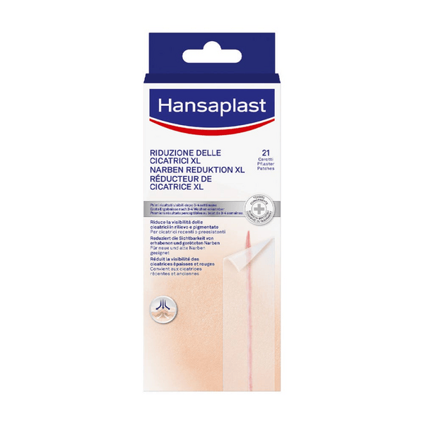 Hansaplast Cerotti Riduzione delle Cicatrici XL 21 pezzi da 3 x 14,6 cm, cicatrici grandi pz Cerotto
