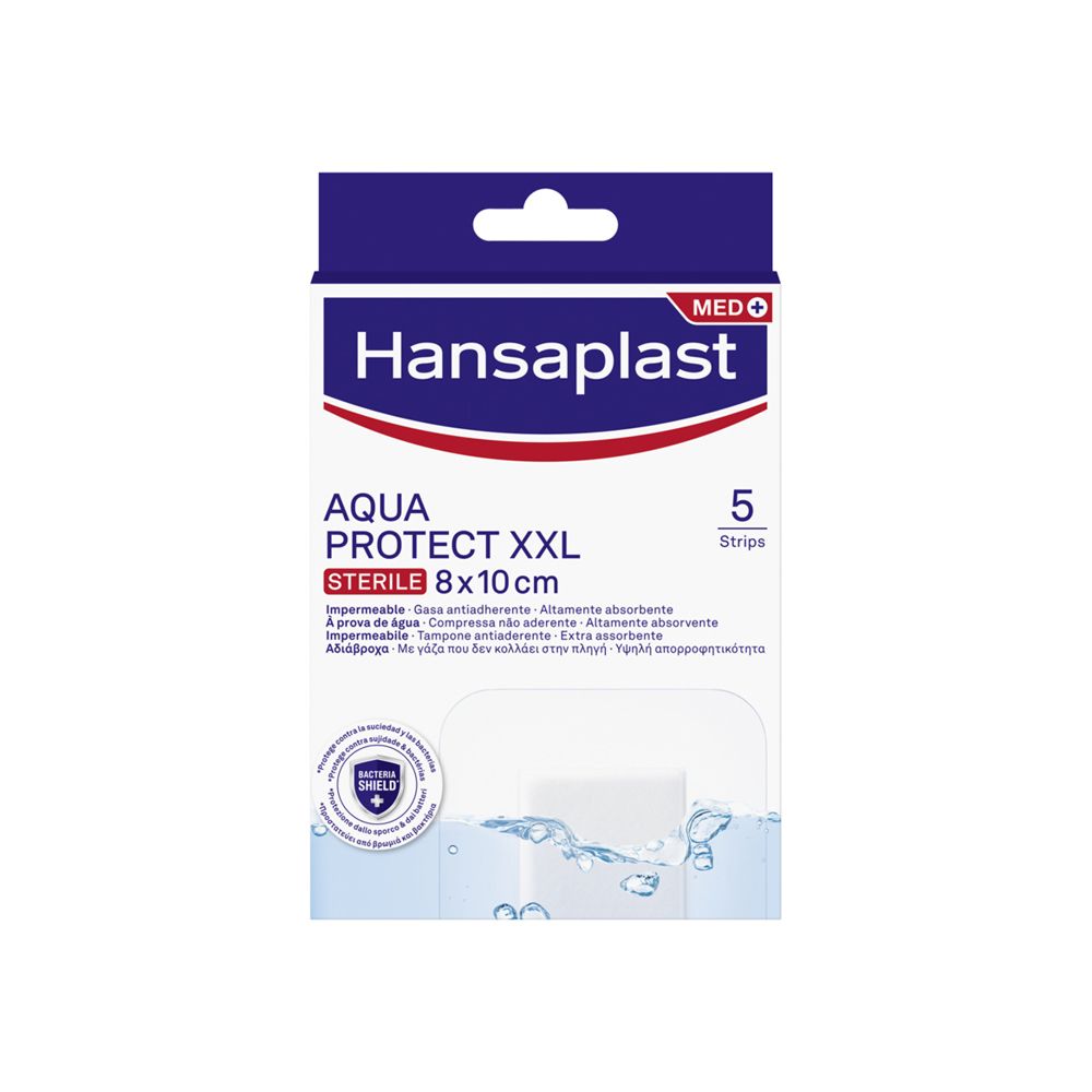 Hansaplast Cerotti Aqua Protect XXL, impermeabili per grandi ferite, 5 pezzi da 8 x 10 cm pz Cerotto
