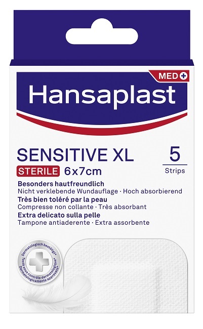 Hansaplast Cerotti Sensitive XL 6x7cm 5 Pezzi