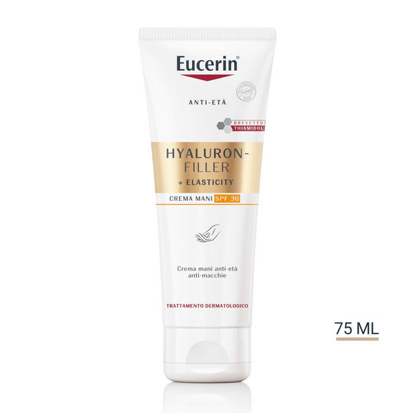 Eucerin Hyaluron-Filler+Elasticity Crema Mani Spf 30 75 ml — confronto prezzi