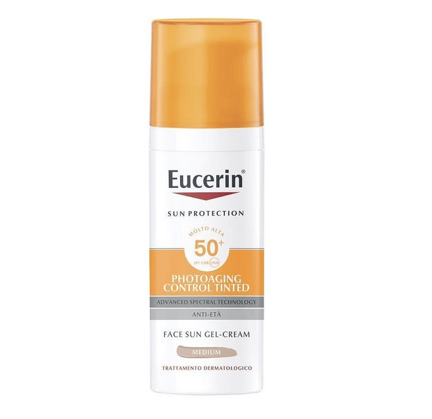Eucerin Sun Photo Aging Control Tinted Anti-età Gel Crema SPF50+ Colore Medium 50 ml
