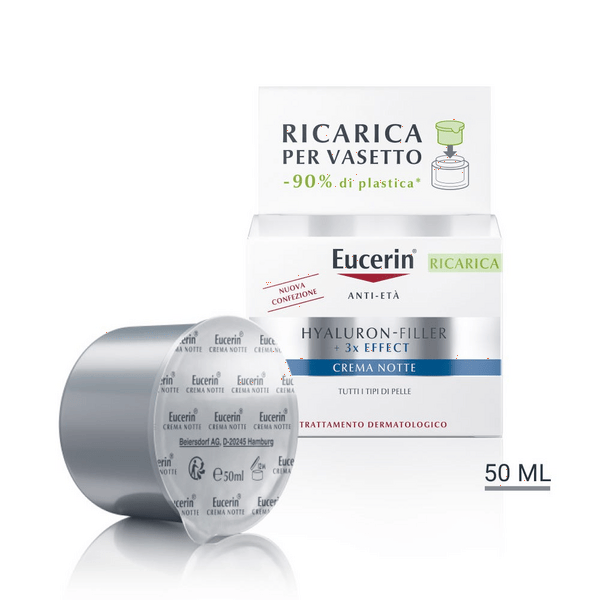 Eucerin Hyaluron-Filler Notte Crema Antirughe Viso 50 ml REFILL