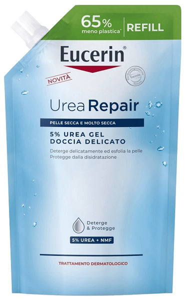 Eucerin Urea Repair 5% Urea Gel Doccia Delicato 400 ml REFILL Per Pelle Secca e Molto Secca