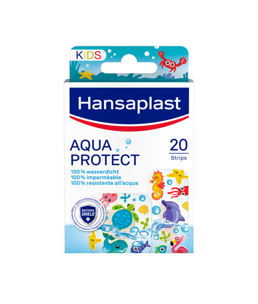 Hansaplast Aqua Protect Kids Cerotti Bambini Colorati Resistenti all'Acqua 20 pezzi in 2 formati