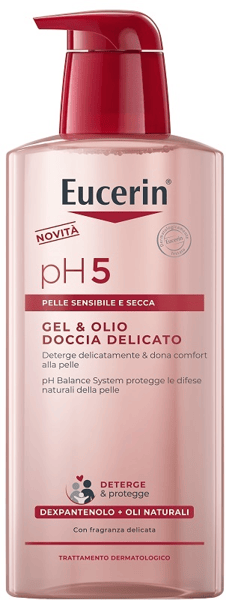 Eucerin pH5 Gel & Olio Doccia Dermoprotettivo 400 ml Delicato per Pelle Sensibile