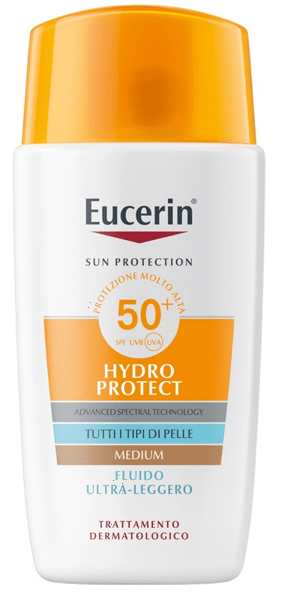 Eucerin Fluido Solare Ultra Leggero Colorato SPF50+ Medium 50 ml — confronto prezzi