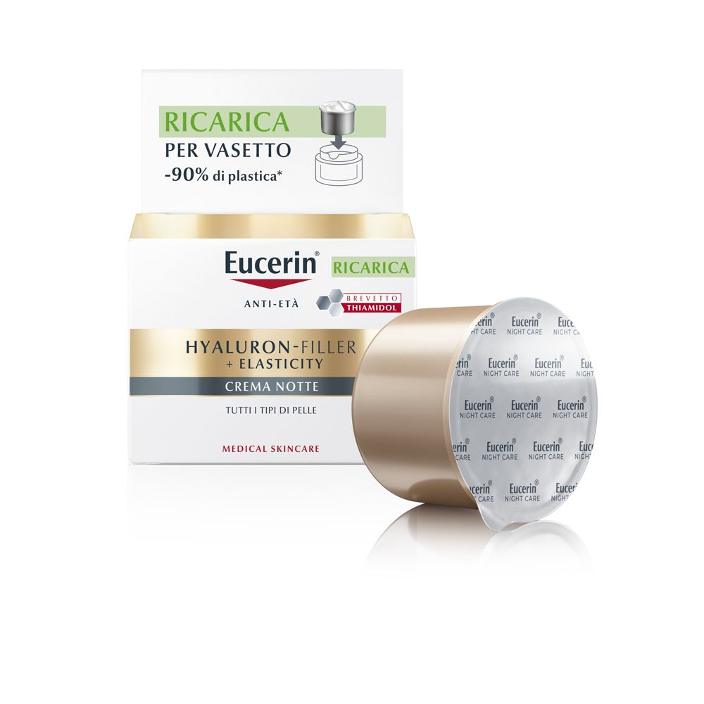 Eucerin hyaluron-filler + elasticity crema notte ricarica 50 ml