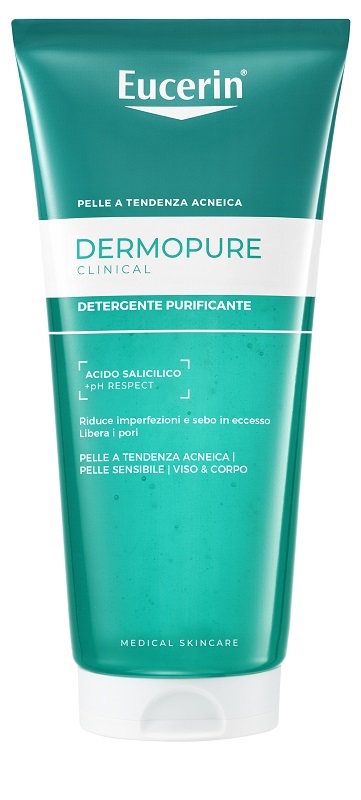 Eucerin Dermopure Detergente Purificante E Sebonormalizzante Viso E Corpo Per Pelle Grassa E Acneica 200ml