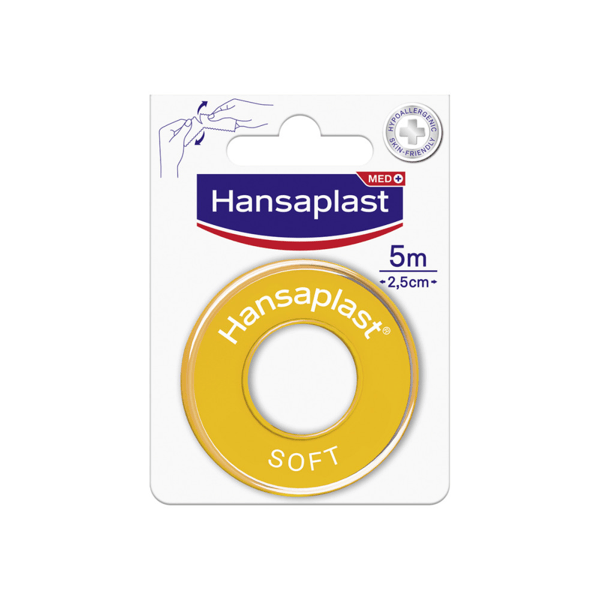 Hansaplast Cerotto Medicato Soft 2,5x500 cm 1 Pezzo