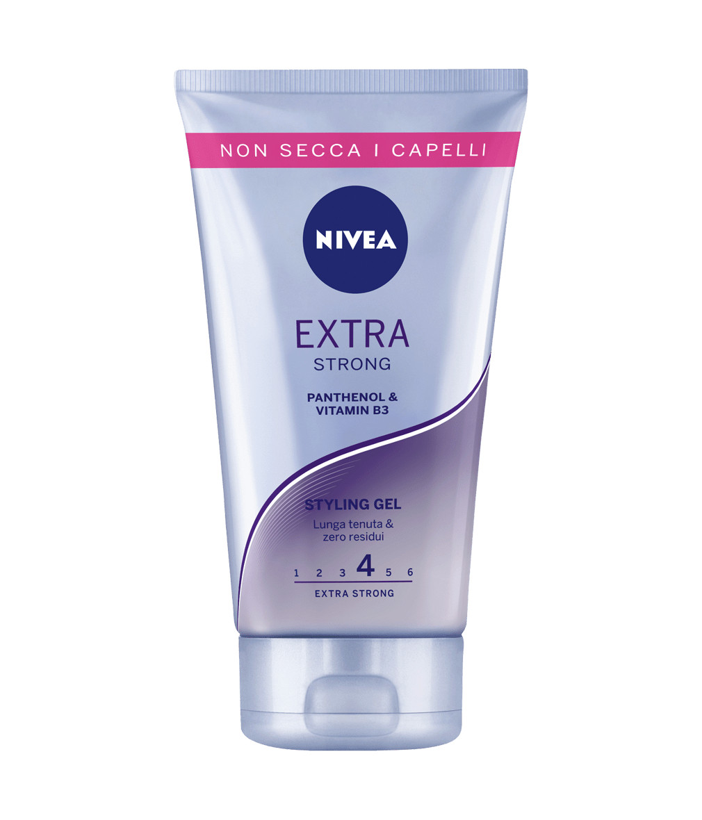 Nivea Styling Gel Extra Strong 150 ml, Gel per la cura capelli a lunga tenuta e senza residui