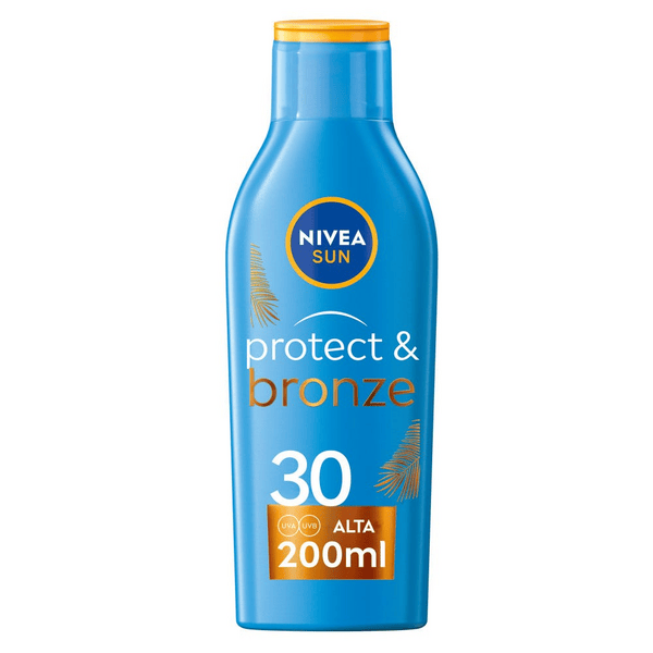 Nivea Sun Latte Solare Protect&Bronze SPF30 Latte Corpo Per Abbronzatura Dorata 200 ml — confronto prezzi