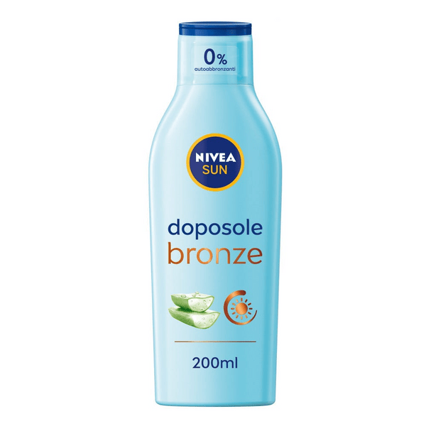 Nivea Sun Latte Doposole Bronze 200 ml, Dopo sole idratante per un'abbronzatura luminosa e duratura ml Crema