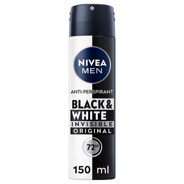 NIVEA - Men Invisible Black &amp; White Spray - Deodorante Uomo 150 Ml